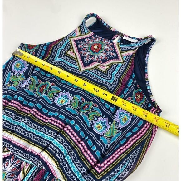 New York & Co Sleeveless Maxi Romper Dress Womens Small Multicolor Summer AZ0324 - Picture 7 of 10